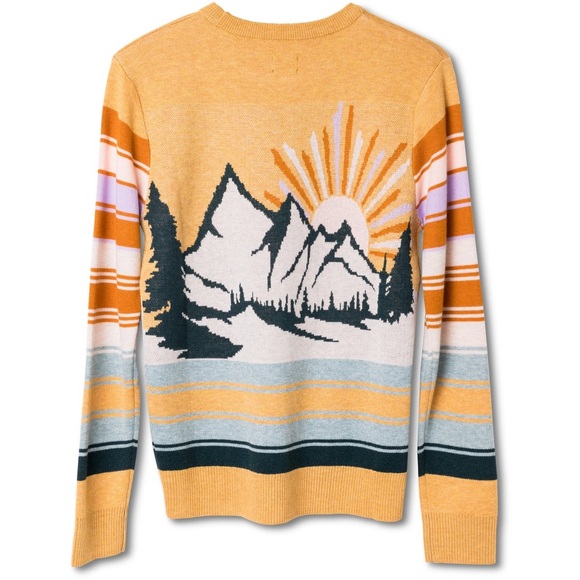 KAVU Hillrose Gold Valley Mountain Sweater Size Small - Picture 2 of 8